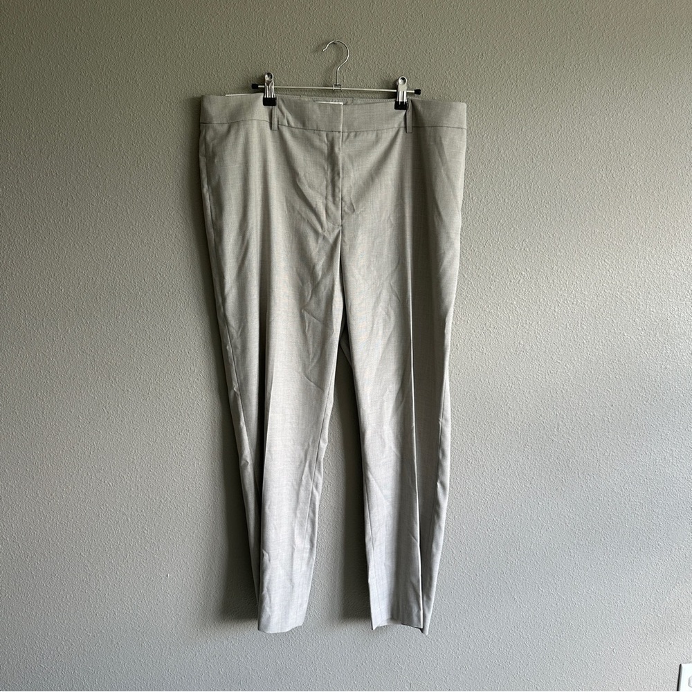 NWT Calvin Klein Gray Plaid Slim-fit Trousers 16